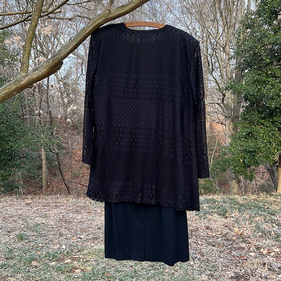 Black Dress With Lace Jacket - Picture 2 of 11